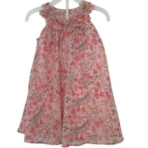 Floral Pink Sleeveless Dress